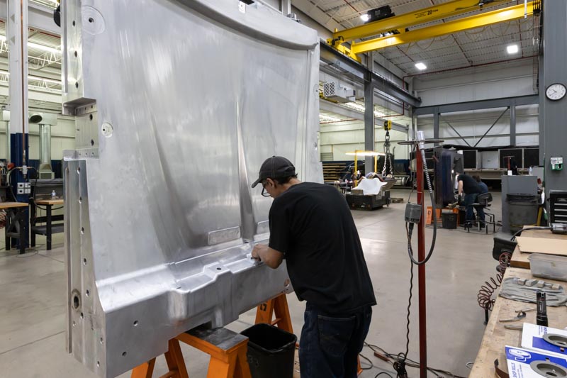 Large aluminum Mold being polished